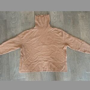 Women's Tan Turtleneck Sweater